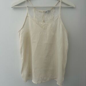 Off White / Cream Dainty Lace Cami Size Small